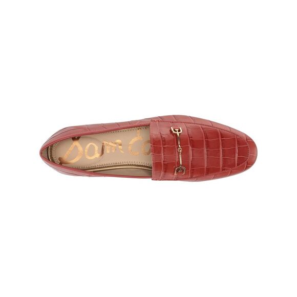 NWT SAM EDELMAN Womens Red Horsebit Loraine Slip On Leather Loafers 9.5 M - Picture 3 of 5